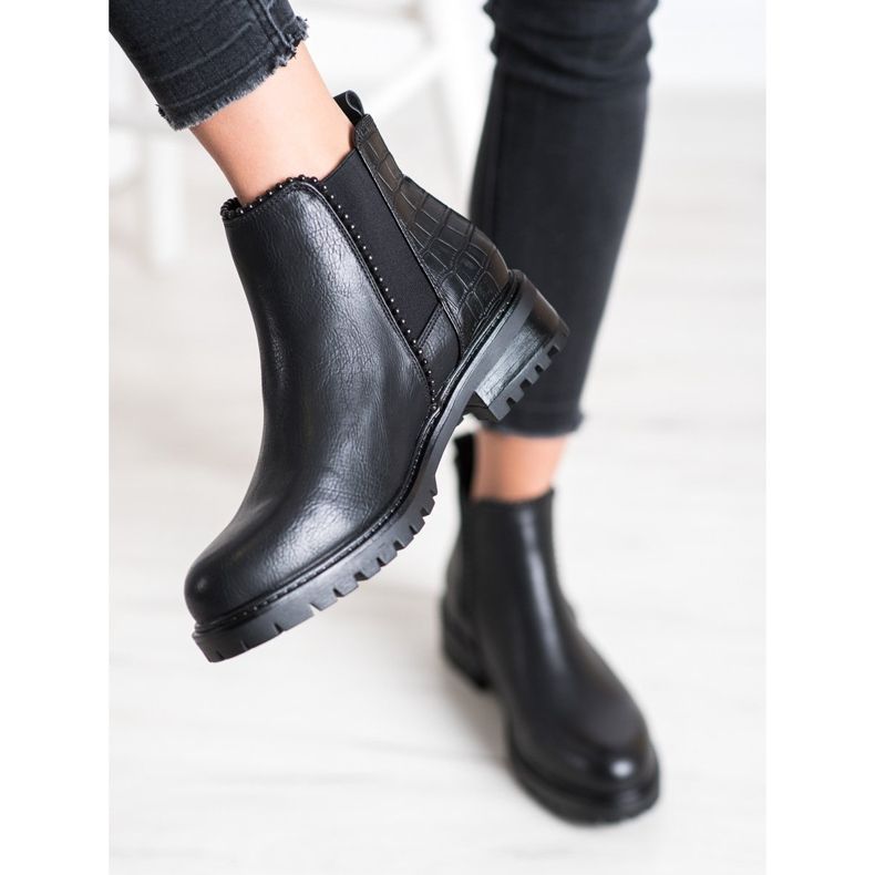 Super Me Fekete Jodhpur csizma Snake Print 2 Super Me Fekete Jodhpur csizma Snake Print 2