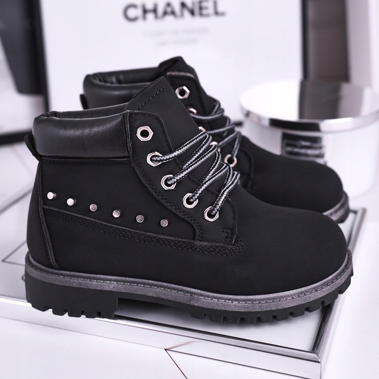 MSMG Gyermek fekete meleg Gonzo csizma csapokkal 1