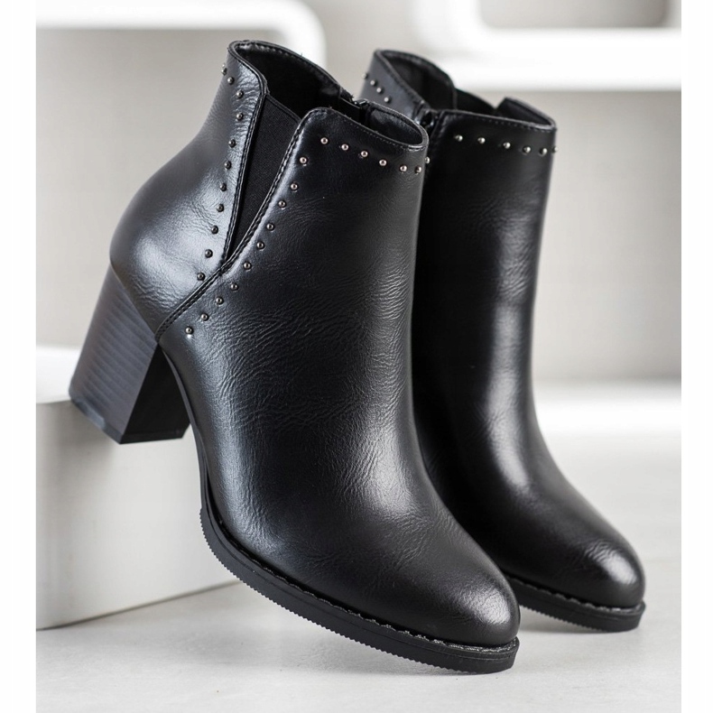 J. Star Klasszikus csizma díszítéssel fekete 1