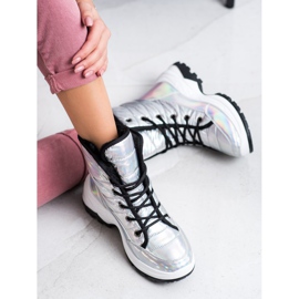 SHELOVET Kényelmes Holo hócsizma fehér sokszínű 2