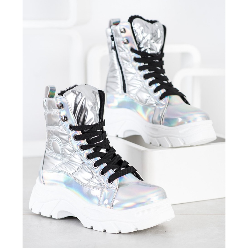 SHELOVET Divat steppelt csapdázók ezüst 1