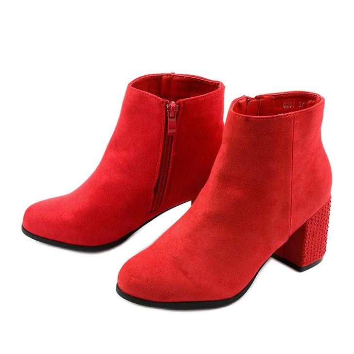 Piros csillogó bokacsizma a Slatemark poszton 2