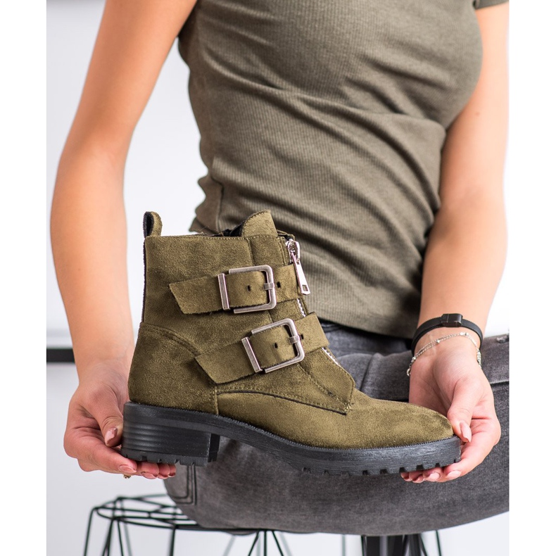 Corina Alkalmi munkások khaki zöld 2