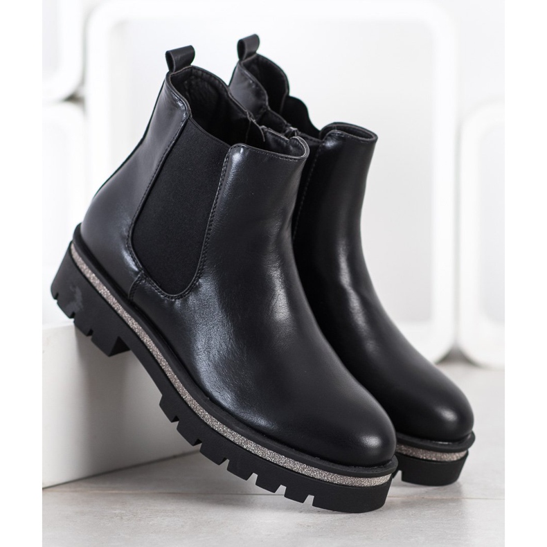 Sixth Sense Csizma a platformon fekete 2