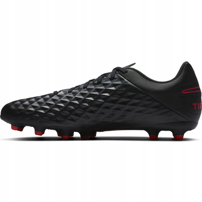 Nike Tiempo Legend 8 Club FG / MG M AT6107 060 futballcipő fekete, piros, fekete / ezüstös fekete 2
