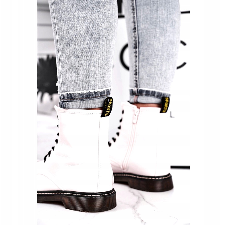 Evento Női csizma, lakkozott fehér csizma 20BT35-3001 3