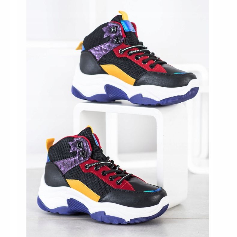 SHELOVET Színes cipők fekete sokszínű 2