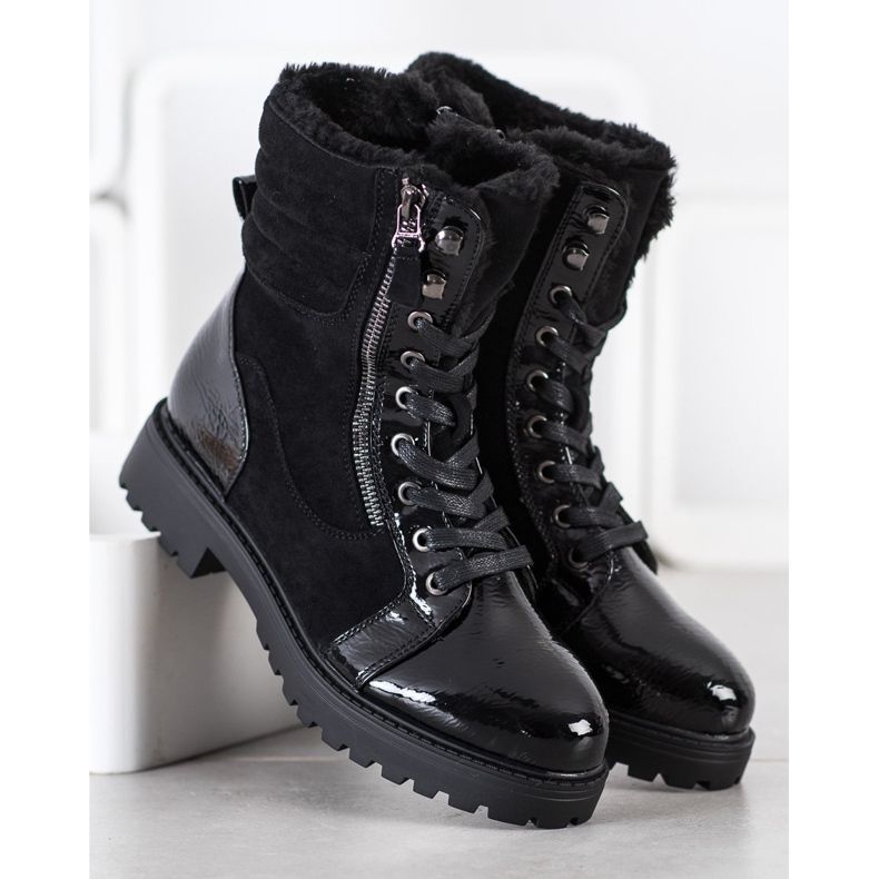 SHELOVET Stílusos csapdázók felmelegedéssel fekete 1