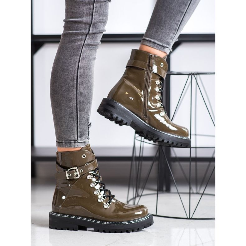 SDS Divatos lakkozott csapdázók zöld 1