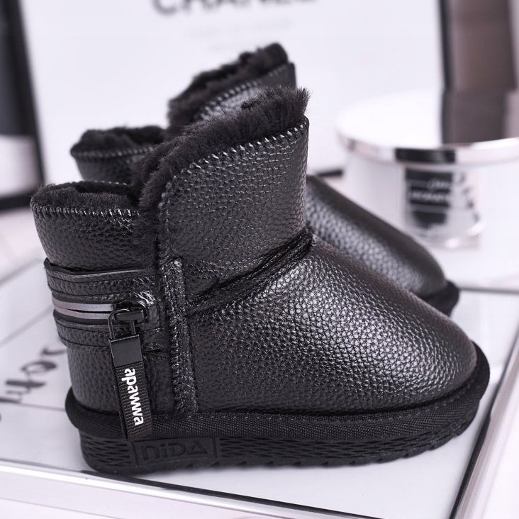 Apawwa Gyermek fekete meleg hócsizma Hagyja havazni 1 Apawwa Gyermek fekete meleg hócsizma Hagyja havazni 1