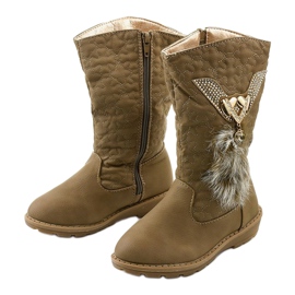 Eilris gyermek szigetelt csizma lányoknak bézs khaki 2