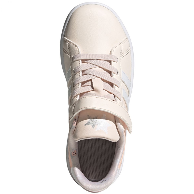 Adidas Grand Court C Jr FW4937 cipő ekru rózsaszín 1