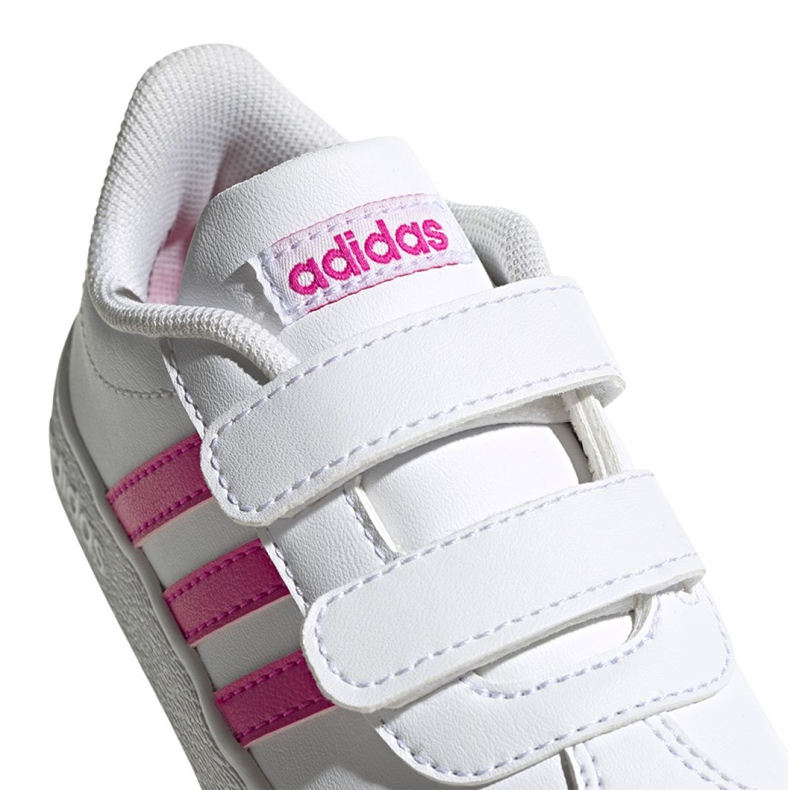 Adidas Vl Court 2.0 Cmf Jr EG3890 cipő fehér rózsaszín 1