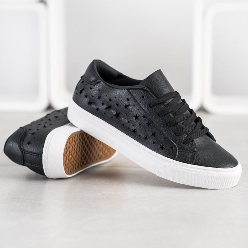 J. Star Alacsony cipők csillagokkal fekete 1