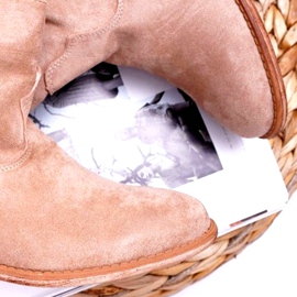 MSMG Női bokacsizma Bézs Ellen 3