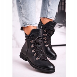 Női fekete meleg csizma köbös cirkóniával Gisele 1