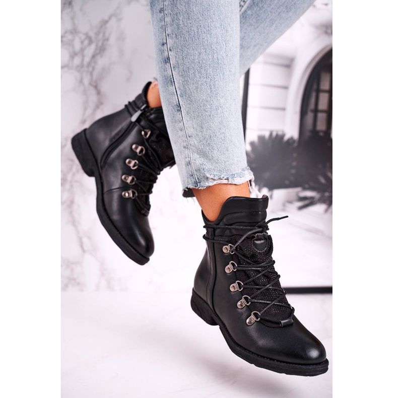 Női fekete meleg csizma köbös cirkóniával Gisele 2 Női fekete meleg csizma köbös cirkóniával Gisele 2