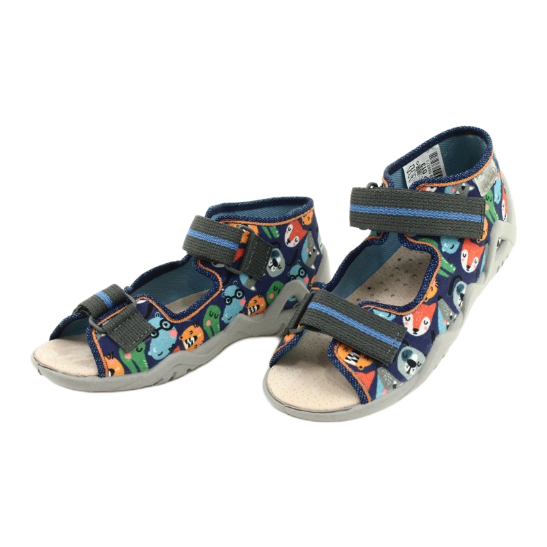 Befado sárga gyermekcipő 350P013 sötétkék kék narancssárga szürke 3