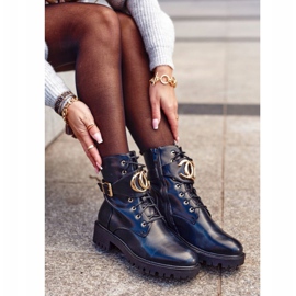 PS1 Női csizma Fűzős dolgozók Fekete arany 2 PS1 Női csizma Fűzős dolgozók Fekete arany 2