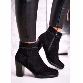 Csizma Sergio Leone Suede Black BT306 fekete 1