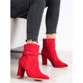 Laura Mode Elegáns piros csizma Spitzben 1
