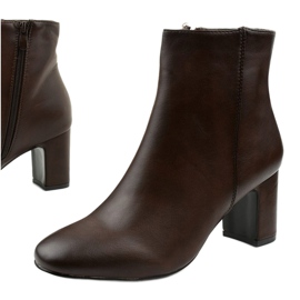 Barna ökobőr bokacsizma a Nilandaley oszlopon 1