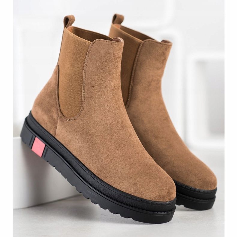 Seastar Csizma a platformon khaki zöld 1