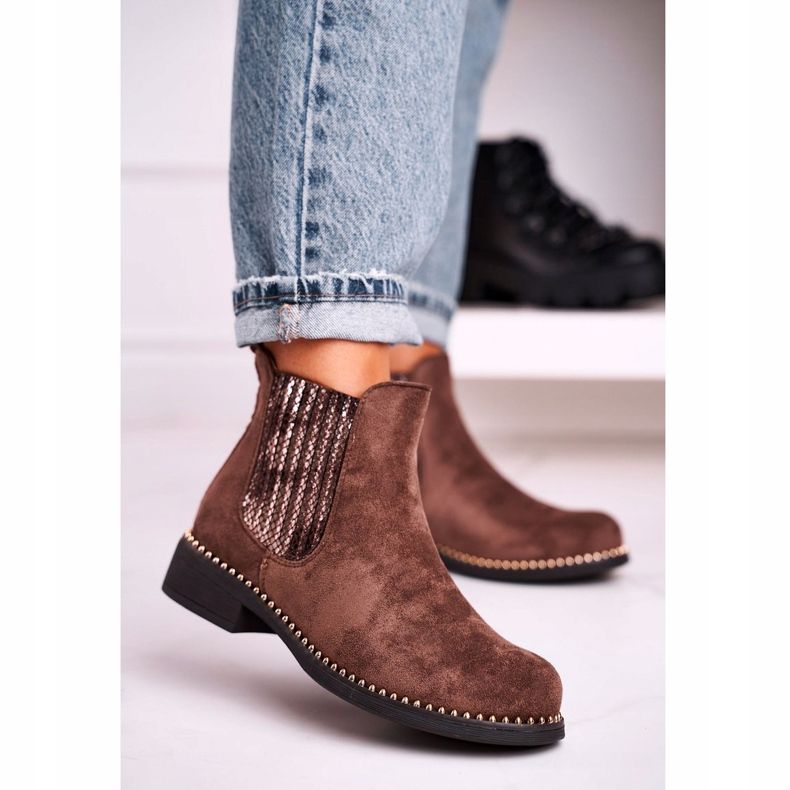 Női csizma Jodhpur csizma Suede Brown Meagan barna 1