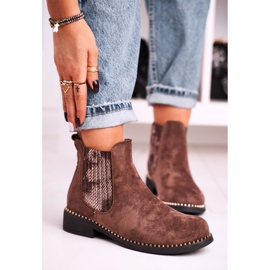 Női csizma Jodhpur csizma Suede Brown Meagan barna 2