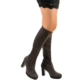 Szürke csizma öko-velúrból, Enmirgton 1 Szürke csizma öko-velúrból, Enmirgton 1