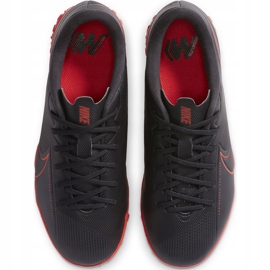 Nike Mercurial Vapor 13 Academy Tf Junior AT8145 060 futballcipő fekete piros fekete 1