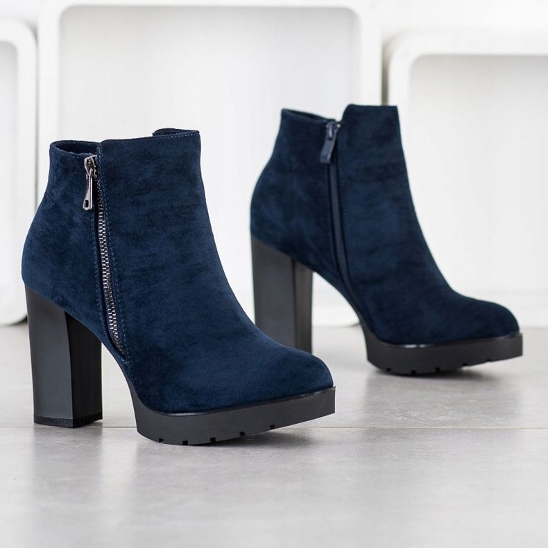 Small Swan Magas sarkú csizma sötétkék 1