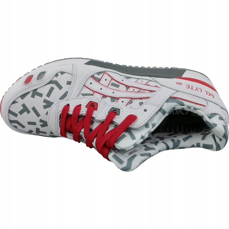 Asics Gel-Lyte III U 1191A251-100 fehér piros szürke 2 Asics Gel-Lyte III U 1191A251-100 fehér piros szürke 2