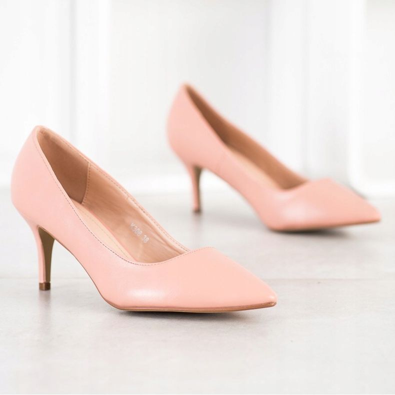 SHELOVET Eco Bőr szivattyúk rózsaszín 2