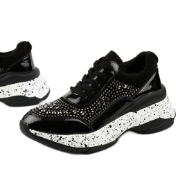 Fekete cipők öko-bőr-velúr Quijor-ból 1