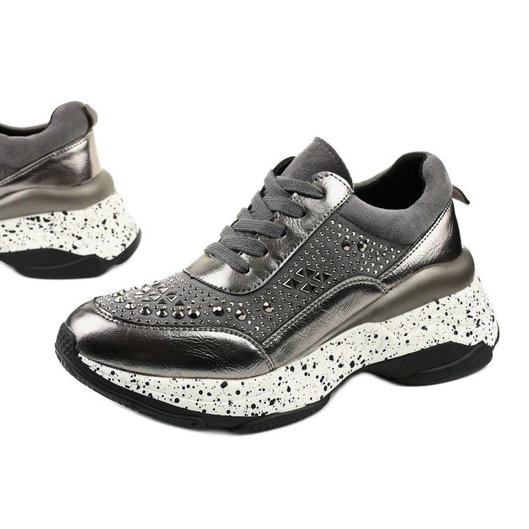 Szürke cipők öko-bőr-velúr Quijor-ból 1