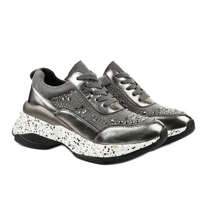 Szürke cipők öko-bőr-velúr Quijor-ból 2