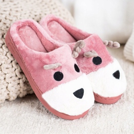 Bona Rénszarvas papucs bézs fehér rózsaszín 1