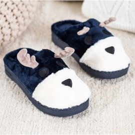 Bona Rénszarvas papucs bézs fehér sötétkék 1