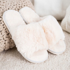 Bona Papucs szőrmével bézs 1