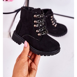 Gyermek szigetelt csapdázók Eco Suede Chain Black Rock &amp; Roll fekete 2