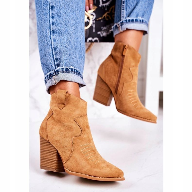 MSMG Női meleg cowboycsizma Caramel Margaret barna 1