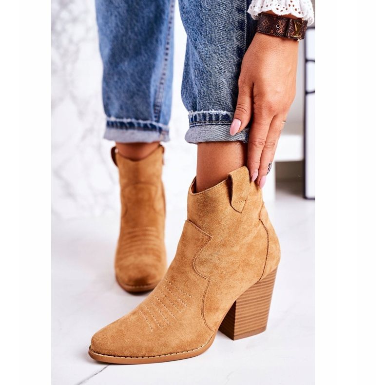 MSMG Női meleg cowboycsizma Caramel Margaret barna 2