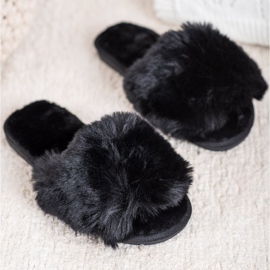 Bona Stílusos fekete papucs 1