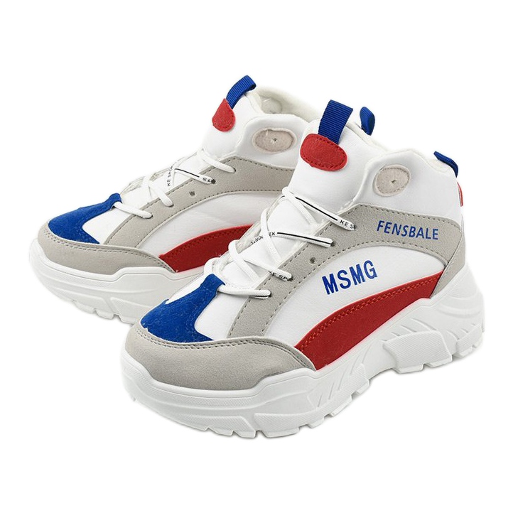 Fehér cipők, szigetelt farmercipők sokszínű 2