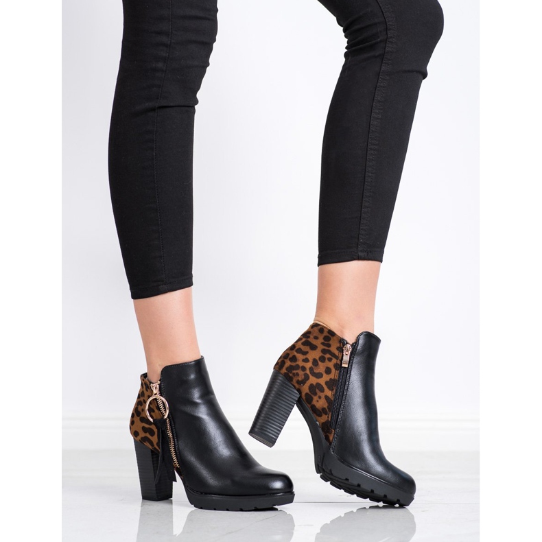 Goodin Meleg leopárdmintás csizma barna fekete 1 Goodin Meleg leopárdmintás csizma barna fekete 1