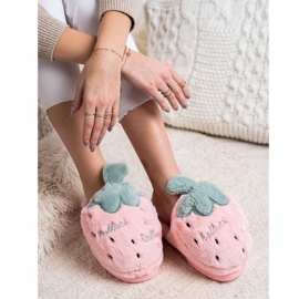 Bona Eper papucs rózsaszín zöld 2 Bona Eper papucs rózsaszín zöld 2