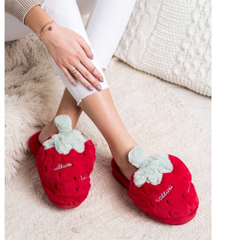 Bona Eper papucs piros szürke 1