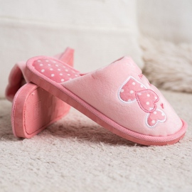 Bona Meleg Happy Comfort papucs fehér rózsaszín 1