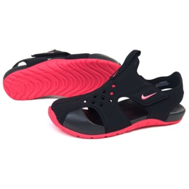 Nike Sunray Protect 2 (PS) Jr 943826-003 szandál fekete rózsaszín 1
